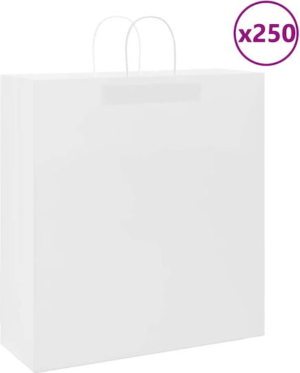 vidaXL Χάρτινη Τσάντα για Δώρο Λευκή 45x48x17εκ. 250τμχ