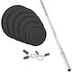 Straight Bar Set with Strength Training Weight with Pegs