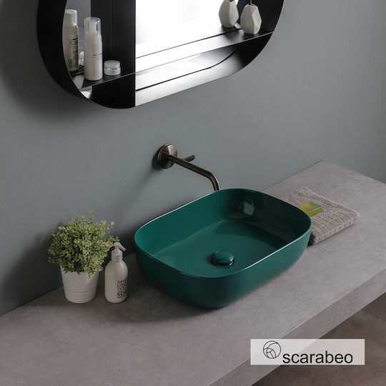 Scarabeo Надеждна мивка Порцелан 56x39cm Musk Glossy