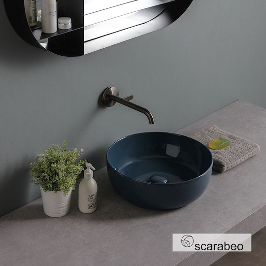 Scarabeo Aufgesetztes Waschbecken Porzellan 39x39x14cm Ocean Glossy Scarabeo Aufgesetztes Waschbecken Porzellan 39x39x14cm Ocean Glossy