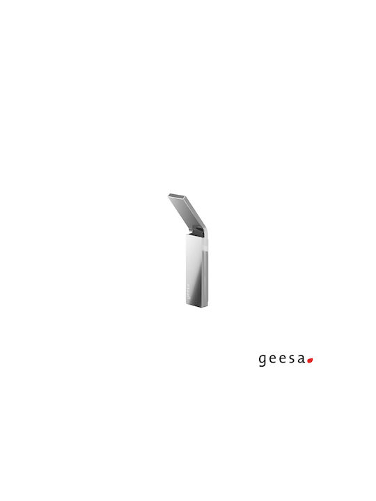 Geesa Άγκιστρο Μπάνιου Μονό με Βίδες ​2x3.3cm Inox Ασημί