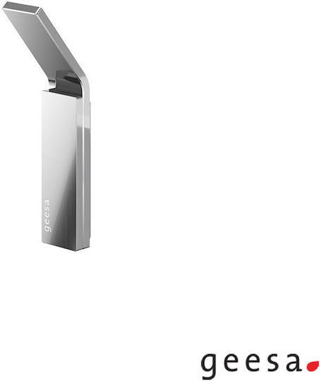 Geesa Άγκιστρο Μπάνιου Μονό με Βίδες ​2x3.3cm Inox Ασημί
