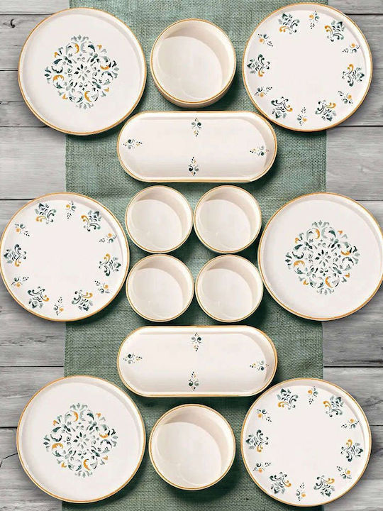 Hermia Multicolor Ceramică Set de Vase 14buc