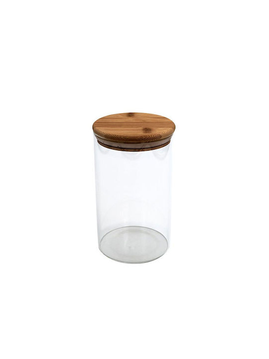 Sidirela Vase General Use with Lid Glass Transparent 1000ml