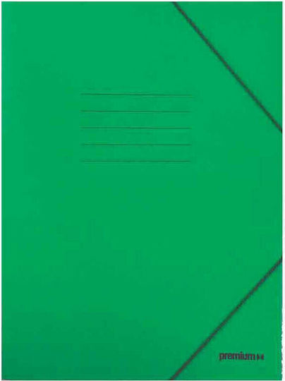 Dosar Premium cu Elastic și Urechi din Hârtie A4 Verde 25x35cm Lime
