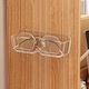 Adhesive Glasses Organizer Base 17x5.5x3.5cm Transparent