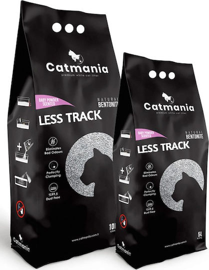 Catmania Less Track Άμμος Γάτας με Άρωμα Baby Powder 10lt