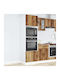 Vidaxl Dulapuri pentru cuptor 2 buc Kalmar lemn compozit 60x57x207cm maro