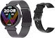 UnikWATCH Stainless Steel Smartwatch με Παλμογρ...