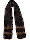 Women's Furry Scarf Brown