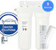 Pentair Double Under Sink Water Filter 10" Pentair 2G Slimline White with Replacement Polypropylene 5μm and Activated Carbon Pure CTOP 2510-05 5μm