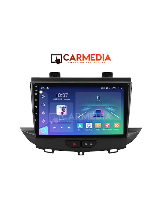 Carmedia Sistem Audio Auto pentru Opel Crossland / Grandland 2017 (Bluetooth/USB/AUX/WiFi/GPS/Apple-Carplay/Android-Auto) cu Ecran Tactil 9"