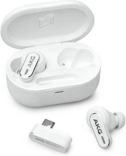 AKG N5 Hybrid In-ear Bluetooth Handsfree Căști cu Rezistență la Transpirație și Carcasă de Încărcare Alb