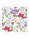 Plastic Tablecloth Purple Flowers 140x180