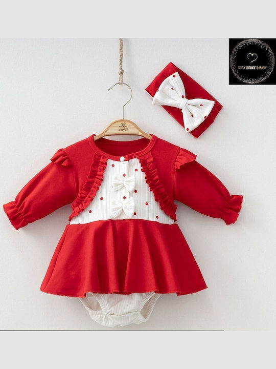 Set Babystrampler Langärmliges Red 2Stück
