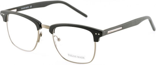 Tailor Made Men's Metal Prescription Eyeglass Frame Black TM15156-C1