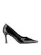 Patent Leather Pointed Toe Black Heels