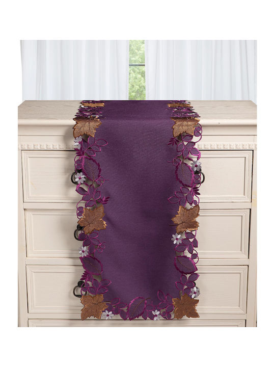 Silk Fashion Runner 19315 Purple 38x172cm