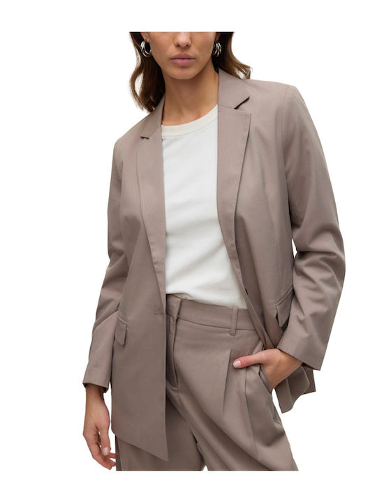 Vero Moda Nila Γυναικείο Σακάκι Μπεζ
