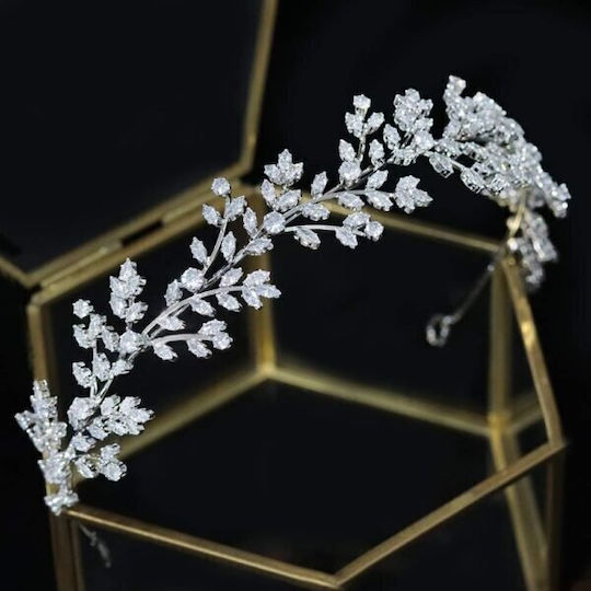 Κόσμημα Τιάρα Ασημί Judith Wedding Headband Ba23 Hair Duty Hrd-ba23