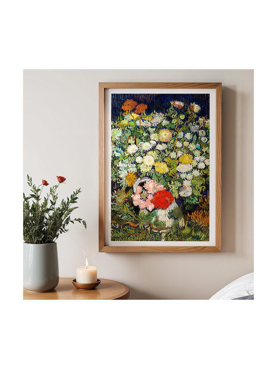 Poster Bouquet Flowers Art115 30cm X 40cm Μαύρο...