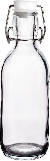 24home.gr Μπουκάλι Νερού Γυάλινο με Κλιπ Διάφανο 500ml