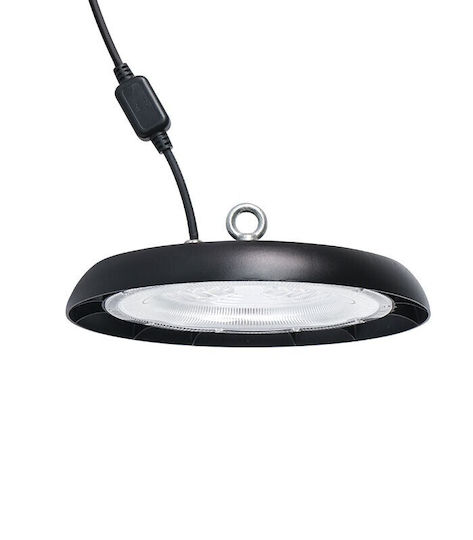 Vito Commercial Bell Light 150W Cool White 18000lm with Built-in LED Black Ø300xH9.65cm