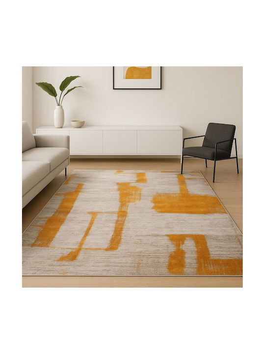 Saray Home Springs Set Modern Covoare pentru dormitor Ivory-yellow SPG07 SET 3buc