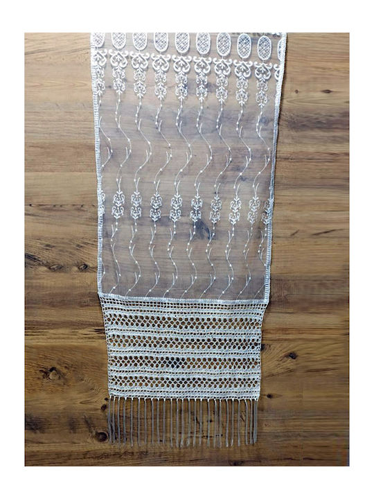 Ράνερ Μεταξωτό Λευκή 50x200εκ.