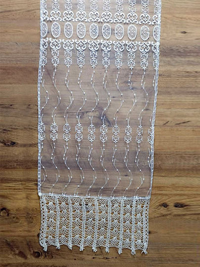 Ράνερ Μεταξωτό Λευκή 50x180εκ.