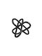Schwarzer Metallknoten 25x25x20cm