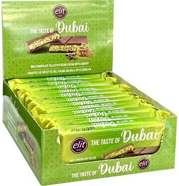 Elit Dubai Milchschokolade Pistazie & Kataifi 12 Stück 1080g