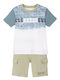 Kids' Set with Shorts Summer 2pcs White/Mint
