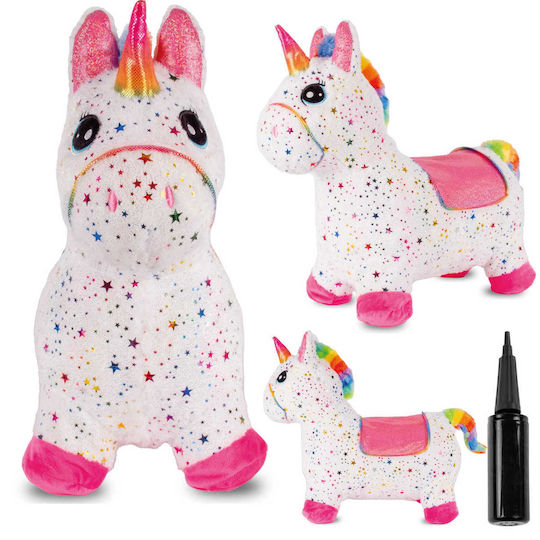 White Starry Unicorn Plush Hoppers for Kids