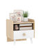 Wooden Kids Bedside Table White 40x32.5x40cm