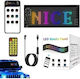 Flexibles Anzeigefeld LED-Schild Bluetooth Benutzerdefinierter Text Animiertes Bild über App Auto 10×37cm 10580