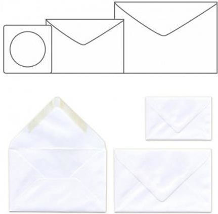 Skag Set of Envelopes Correspondence 10pcs in White Color