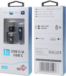 Tb Energy USB 2.0 USB-C male - USB-A / USB-C 1.2m Tb Energy USB 2.0 USB-C male - USB-A / USB-C 1.2m