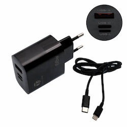 Takemore A85CL 66W With USB-C - Lightning Cable