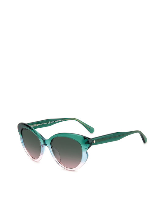 Kate Spade De damă Ochelari de soare cu Verde Din plastic Cadru și Verde Lentilă