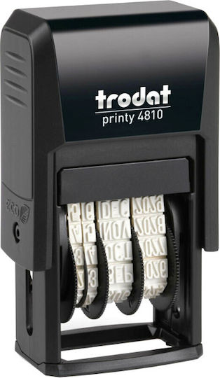 Trodat Printy 4810 Σφραγίδα Αυτόματη "Ημερομηνίας" σε Ελληνική Γλώσσα και Μαύρο Μελάνι