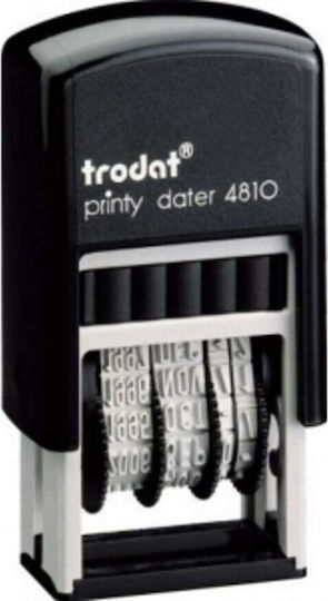 Trodat Printy 4810 Round Date Stamp in Greek Language with Black Ink (Μiscellaneous colours)