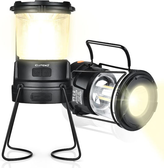Eluteng Lanternă LED Solar Pentru Camping Waterproof Cu Lanternă Neagră