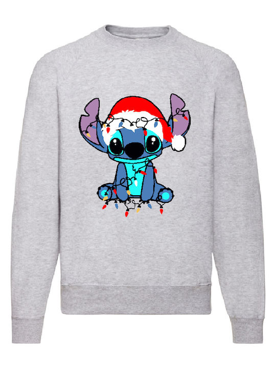 Fruit of the Loom Lilo And Stitch Christmas No4 Φούτερ Γκρι Fruit of the Loom Lilo And Stitch Christmas No4 Φούτερ Γκρι