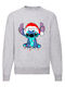 Fruit of the Loom Lilo And Stitch Christmas No4 Hanorace Gri
