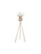 GloboStar Poppy Stehleuchte H168xB58cm. mit Fassung für Lampe E27 Beige