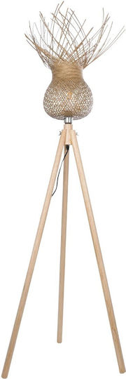 GloboStar Poppy Stehleuchte H168xB58cm. mit Fassung für Lampe E27 Beige