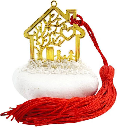 Adorex Handmade Tabletop Lucky Charm Home Red made of Stone 8x9cm 1pcs