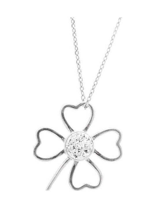 JSB Match Diabolo Halskette mit Design Blume aus Silber