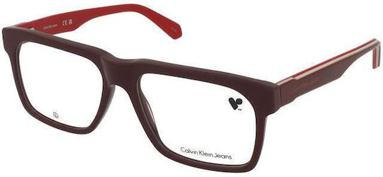 Calvin Klein Weiblich Kunststoff Brillenrahmen Burgundisch CKJ23610 601